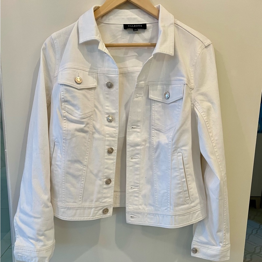 Talbots White Denim Jacket